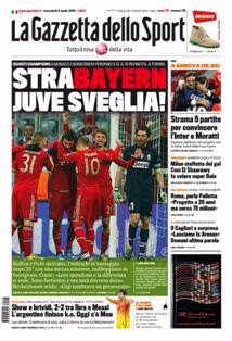 La Gazzetta dello Sport del 3 Aprile 2013 | ISSN 1120-5067 | TRUE PDF | Quotidiano | Sport
La Gazzetta dello Sport è un quotidiano sportivo italiano, con sede a Milano. Insieme al Corriere dello Sport - Stadio e Tuttosport, è uno dei tre principali giornali sportivi d'Italia. È il primo quotidiano sportivo per numero di lettori nell'Italia centro-settentrionale, ed uno dei maggiori quotidiani italiani per tiratura e diffusione.