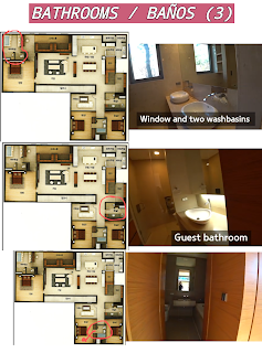 Bathrooms in apartment similar to BTS dorm at Hannam The Hill. Baños en apartamento similar al de BTS