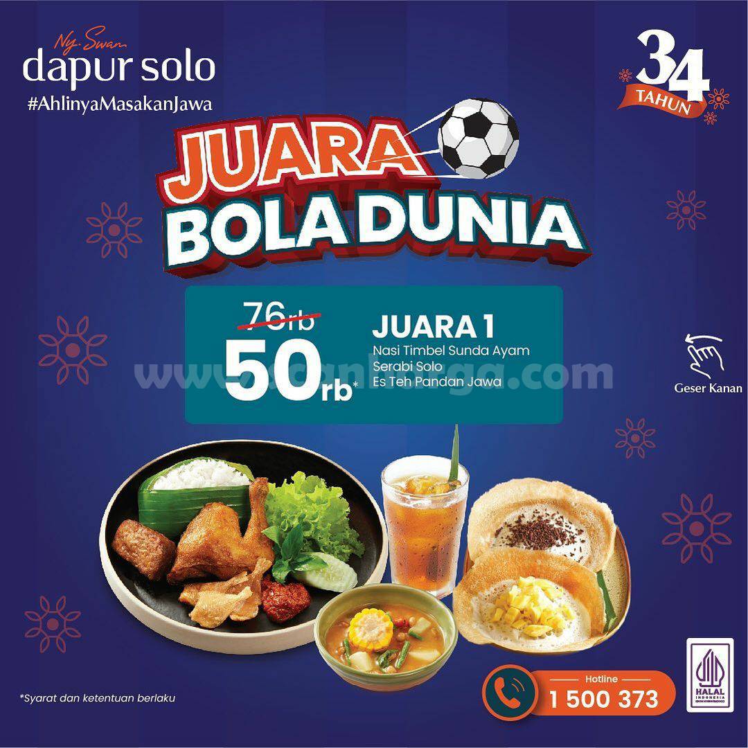 Promo DAPUR SOLO Paket JUARA BOLA DUNIA – harga mulai 50RB*