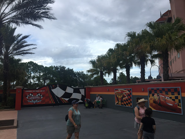 Lightning McQueen Racing Academy Outside Fence Walt Disney World