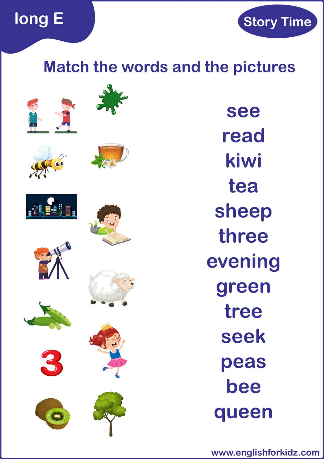 Long E Sound Worksheets Flashcards Posters Reading Comprehension