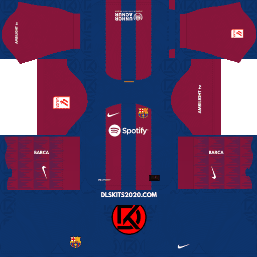FC Barcelona DLS Kits 2023-2024 Nike In La Liga - Dream League Soccer (Home)