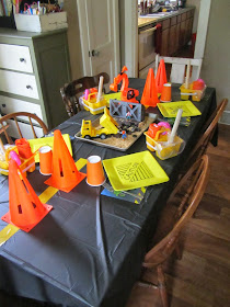 Construction Worker birthday party with several construction worker-themed games and decoration ideas {The Unlikely Homeschool}