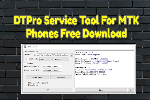 DTPro Service Tool For MTK Phones Free Download