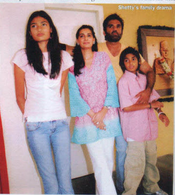 Sunil shetty wife and kids picture