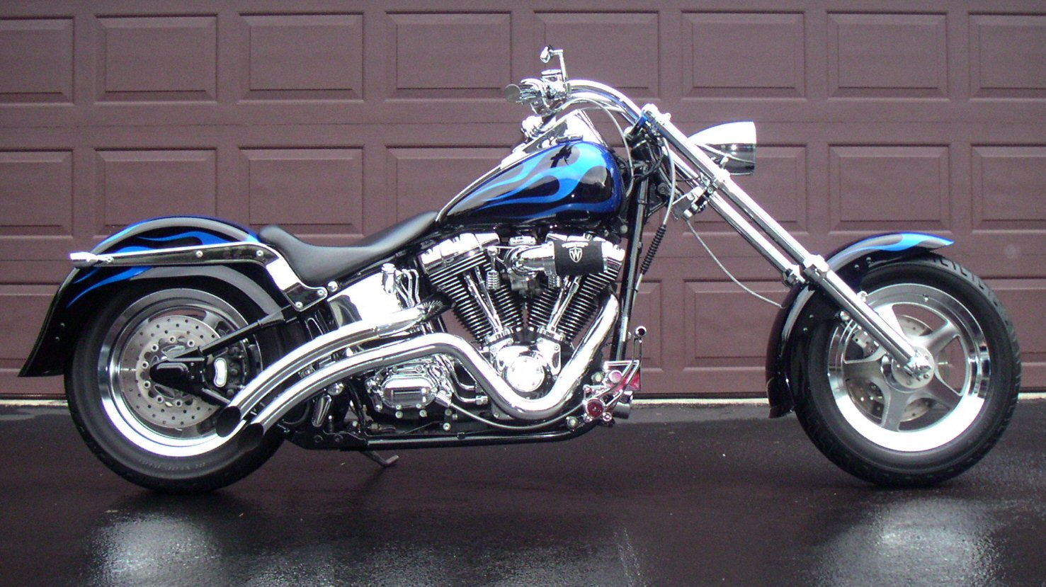  Harley Davidson Chopper Fatboy Free HD Wallpaper