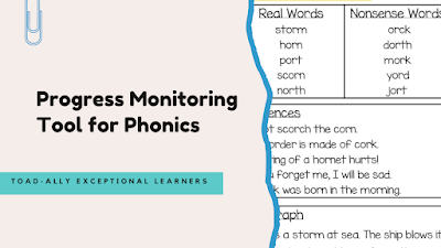 Progress Monitoring Tool for Phonics