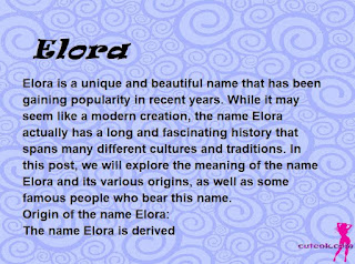 meaning of the name "Elora"