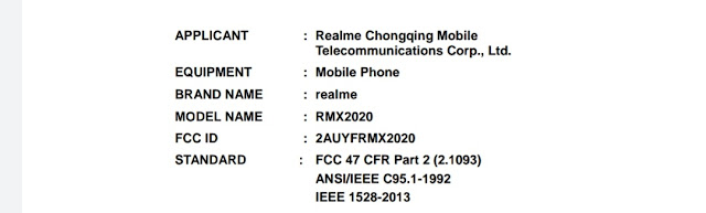 Realme C3 RMX2020 muncul situs sertifikasi FCC