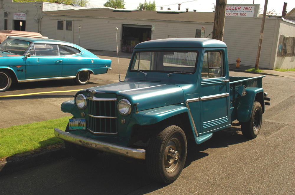 1961 Willys Jeep Pickup Yes that's a Marlin back there