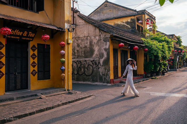 Portrait photography with lady in Ao Dai in Hoi An