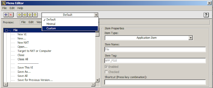 Hướng dẫn tạo Menu trong LabVIEW