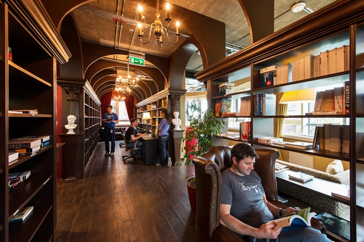 Library in Google office in Dublin 