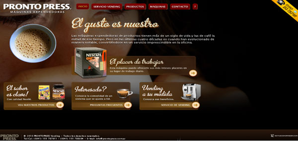 Pronto Press Web Design