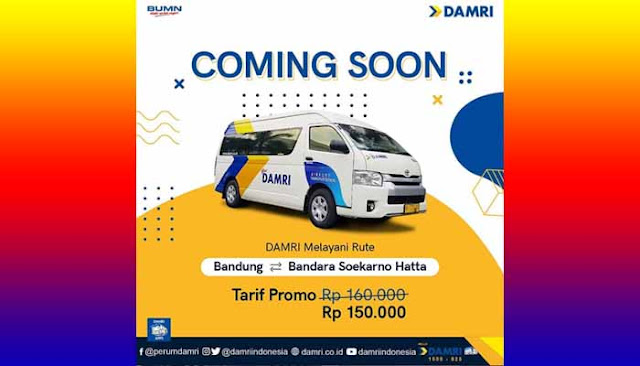 Damri Bandung Bandara Soekarno Hatta: Rute Baru