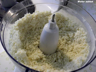 homemade pie crust ingredients in a food processor