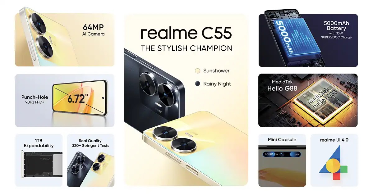 realme C55: The Stylish Champion