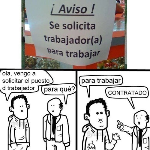 meme sobre buscar trabajo