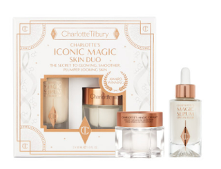 Charlotte Tilbury's Magic Cream and Magic Serum duo for transformative skincare.