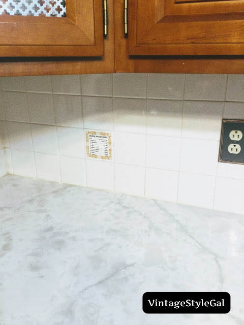 measurements on accent tile in kitchen