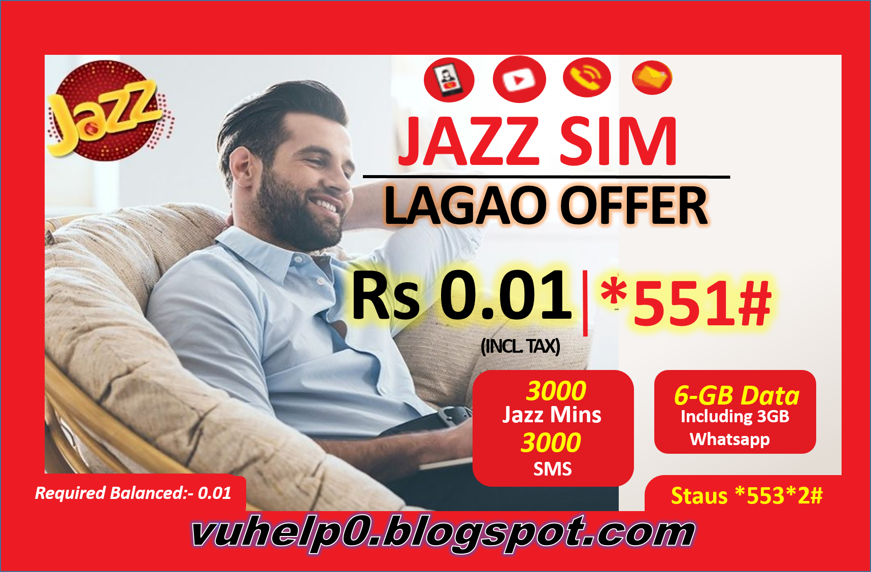 Jazz Sim Lagao Offer | Jazz *551# Offer