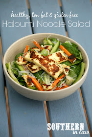Haloumi Noodle Salad Recipe - healthy, gluten free, low fat