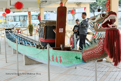 The dragon boat displat at Macau Maritime Museum, Barra Square, macao