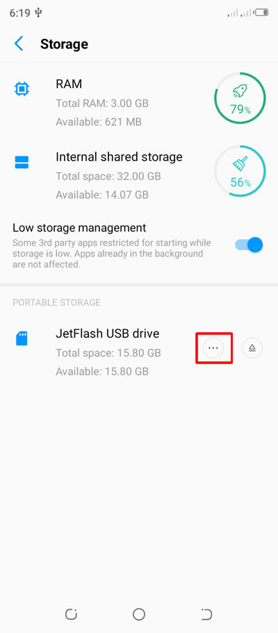 android phone storage devices list