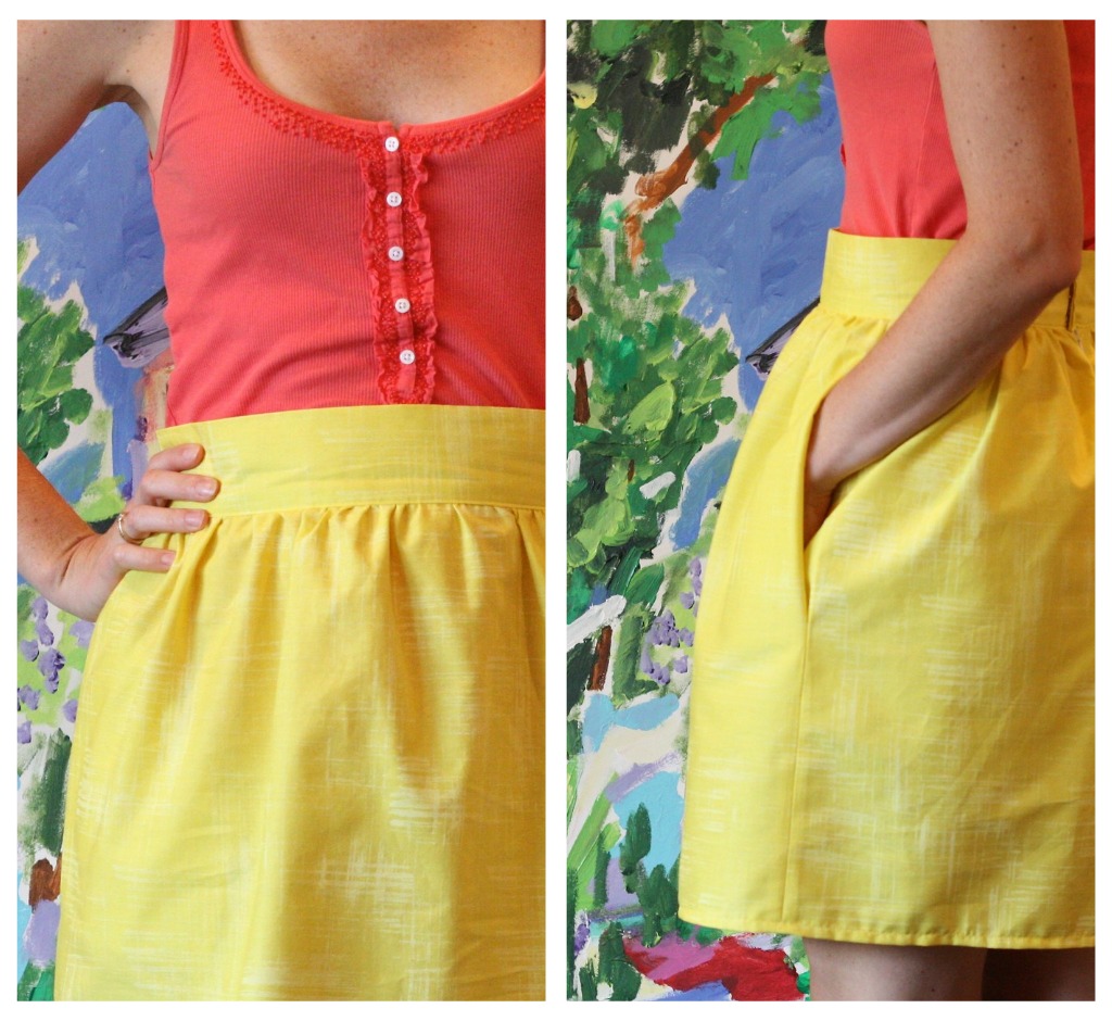 Gathered Skirt with Waistband. DIY Tutorial