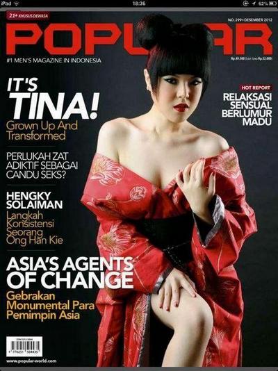 Foto Hot Sexy Tina Toon di Majalah Popular