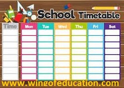 Std-3 To 8 Time Table - www.wingofeducation.com