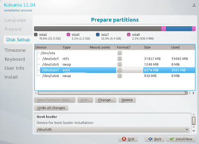 Pemilihan partisi harddisk secara manual