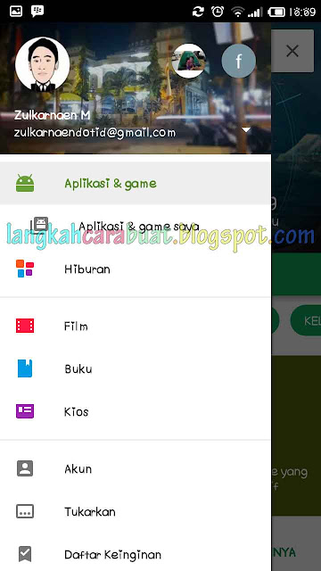 cara masuk ke akun google mengaktifkan play store