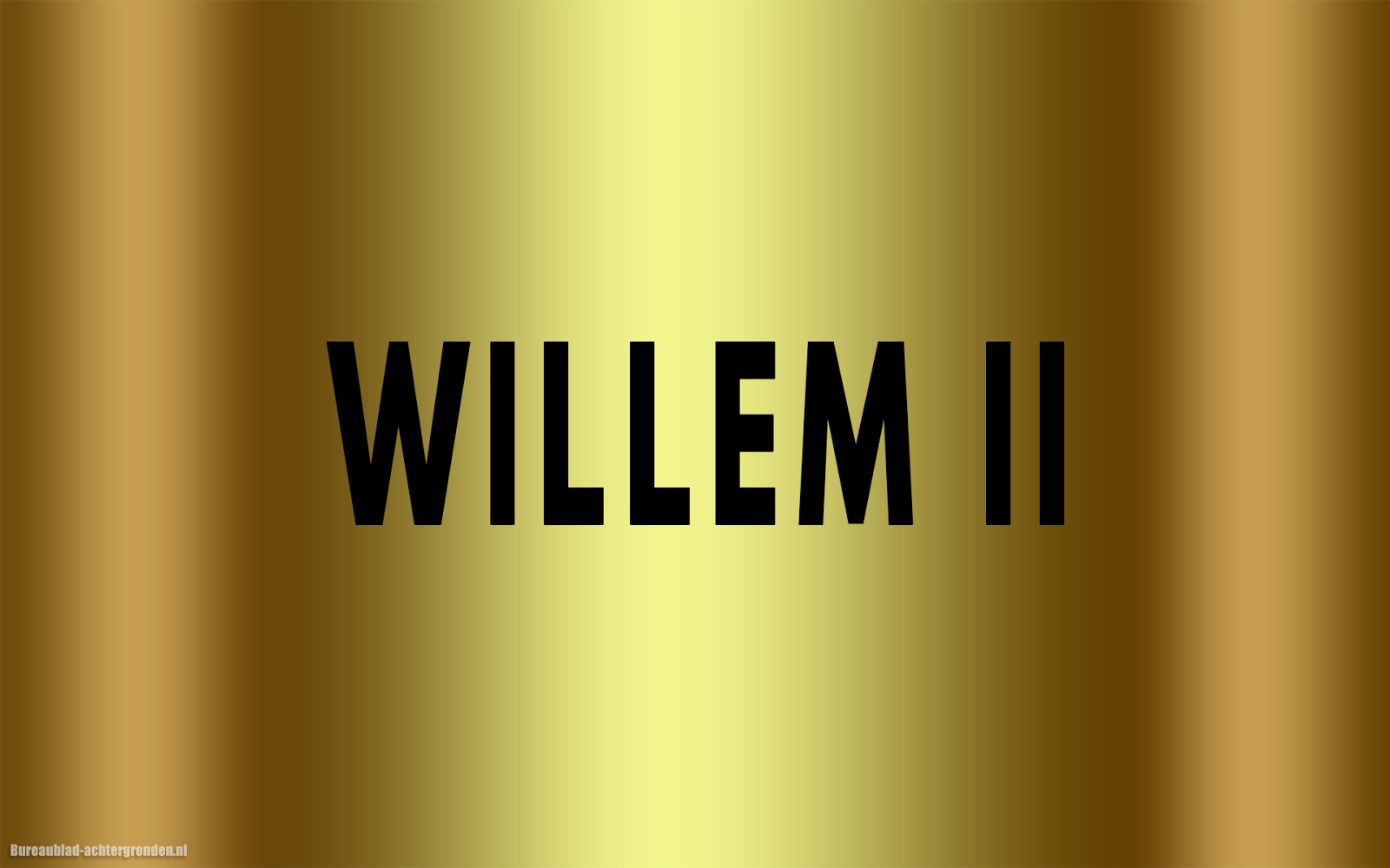 Gouden Willem II wallpaper  met zwarte tekst Willem II 