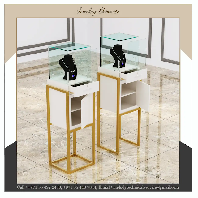 Double Golden Jewelry Display stand in Dubai