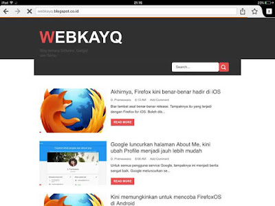 Firefox untuk iPad. iPhone, iOS sudah direlease.