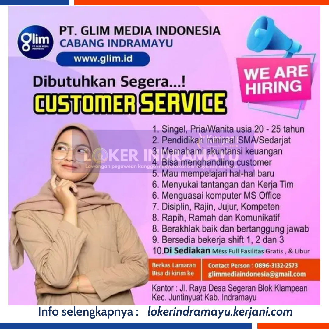 Lowongan Kerja Terbaru PT Glim Media Indonesia Cabang Indramayu