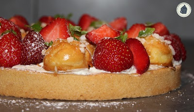 tarte-fraises-chouquettes-vanille