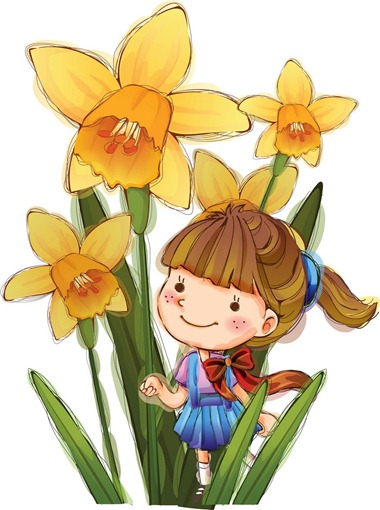 clipart imagem decoupage menina