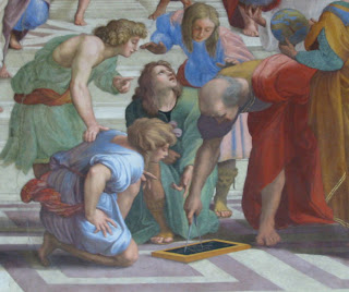 Euclid, Greek mathematician, 3rd century BC, as imagined by Raphael in this detail from The School of Athens. (NAMSSN UNIZIK)