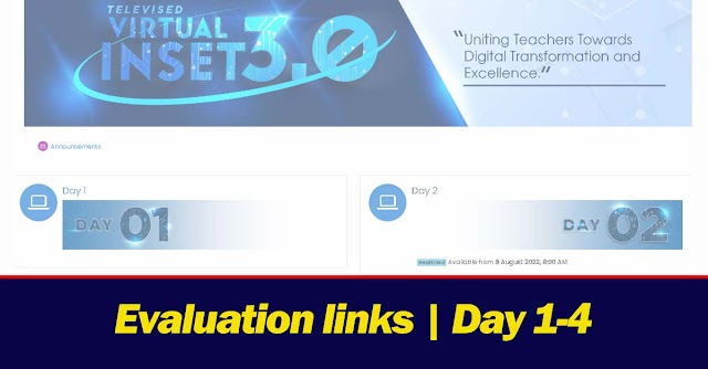 VINSET 3.0 Evaluation links | Day 1-4