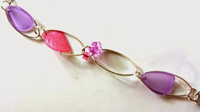 Purple universe: lucite leaves, flowers, and petals, silver-plated oval links, wire wrapping, ooak necklace :: All Pretty Things