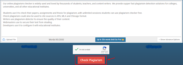 Run the Plagiarism Check