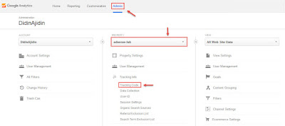 Cara mendapatkan kembali tracking kode atau tracking ID google analytics