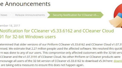 CClenaer e CCleaner Cloud hackerati: correte ad aggiornare!