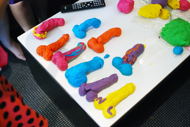 Hens Bridal Wedding Party Ideas Play dough Pecker Game