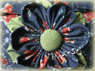 Текстильный цветок канзаши