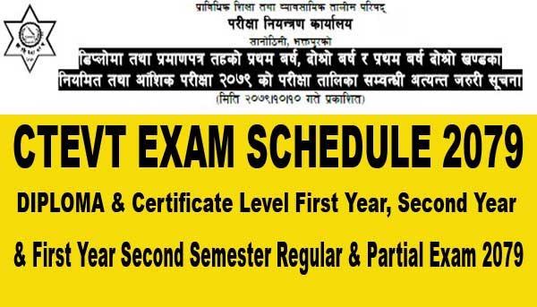 ctevt exam schedule 2079 Notice