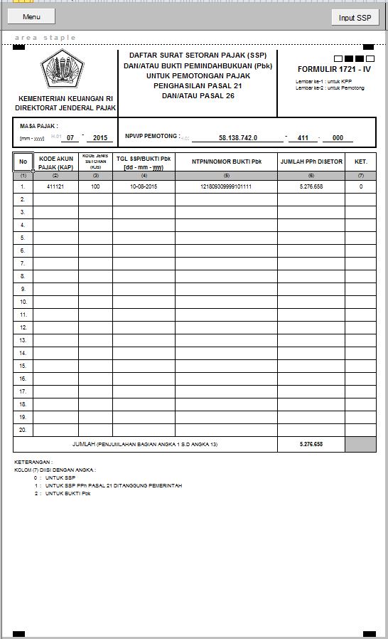 Form Perhitungan Pph 21 Tahun 2015 Excel  newhairstylesformen2014.com