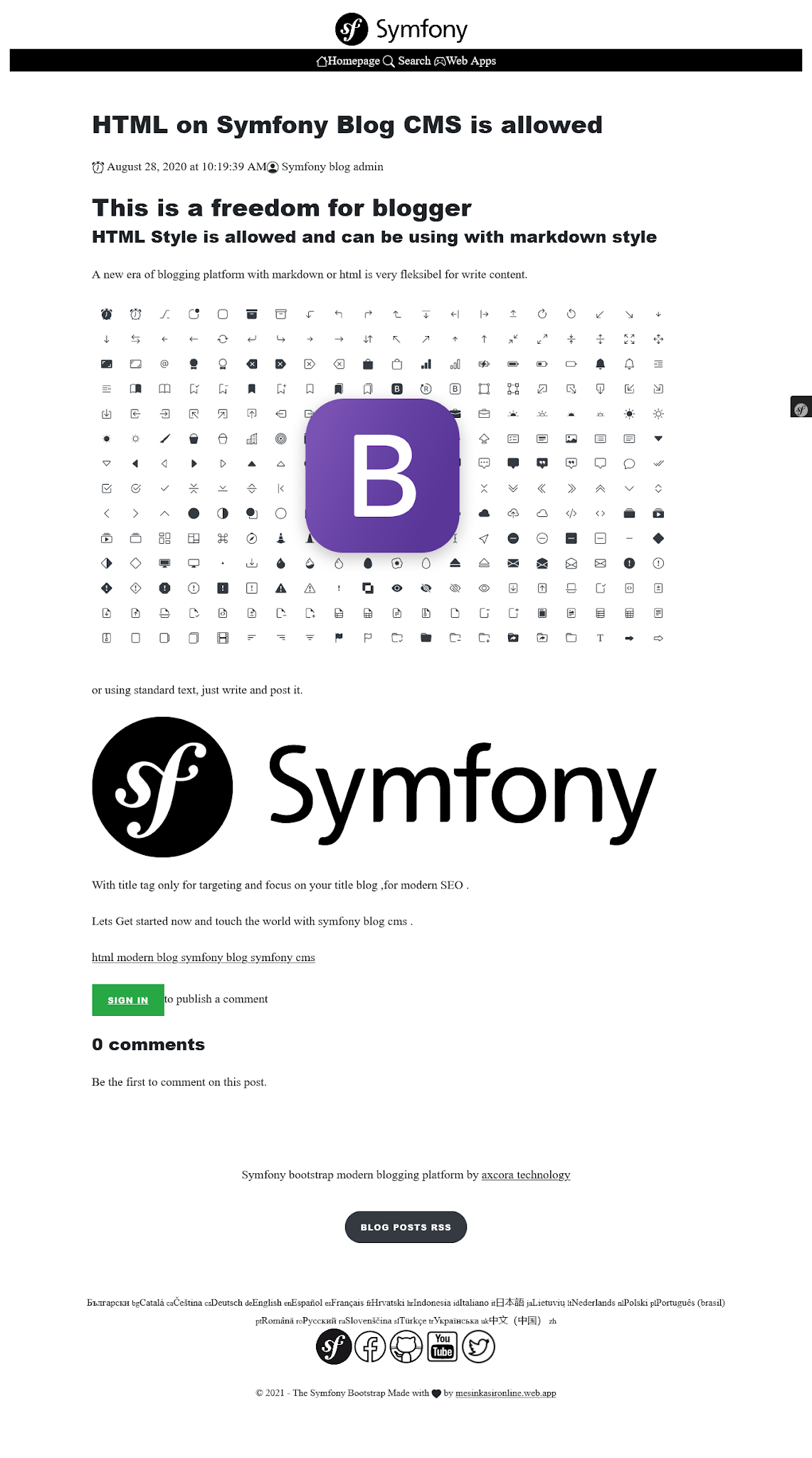 MESIN KASIR: New Symfony CMS blog Open source code free ...